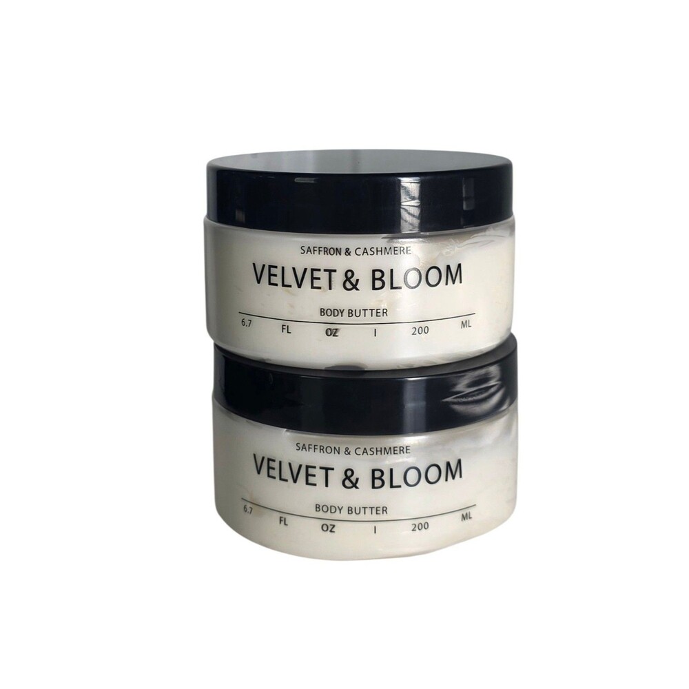 Velvet & Bloom Saffron & Cashmere Body Butter 6.7 fl oz ~Lot of 2